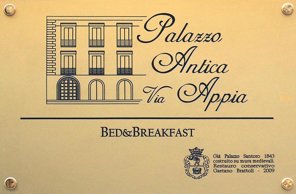 לינה וארוחת בוקר ביטונטו Palazzo Antica Via Appia מראה חיצוני תמונה